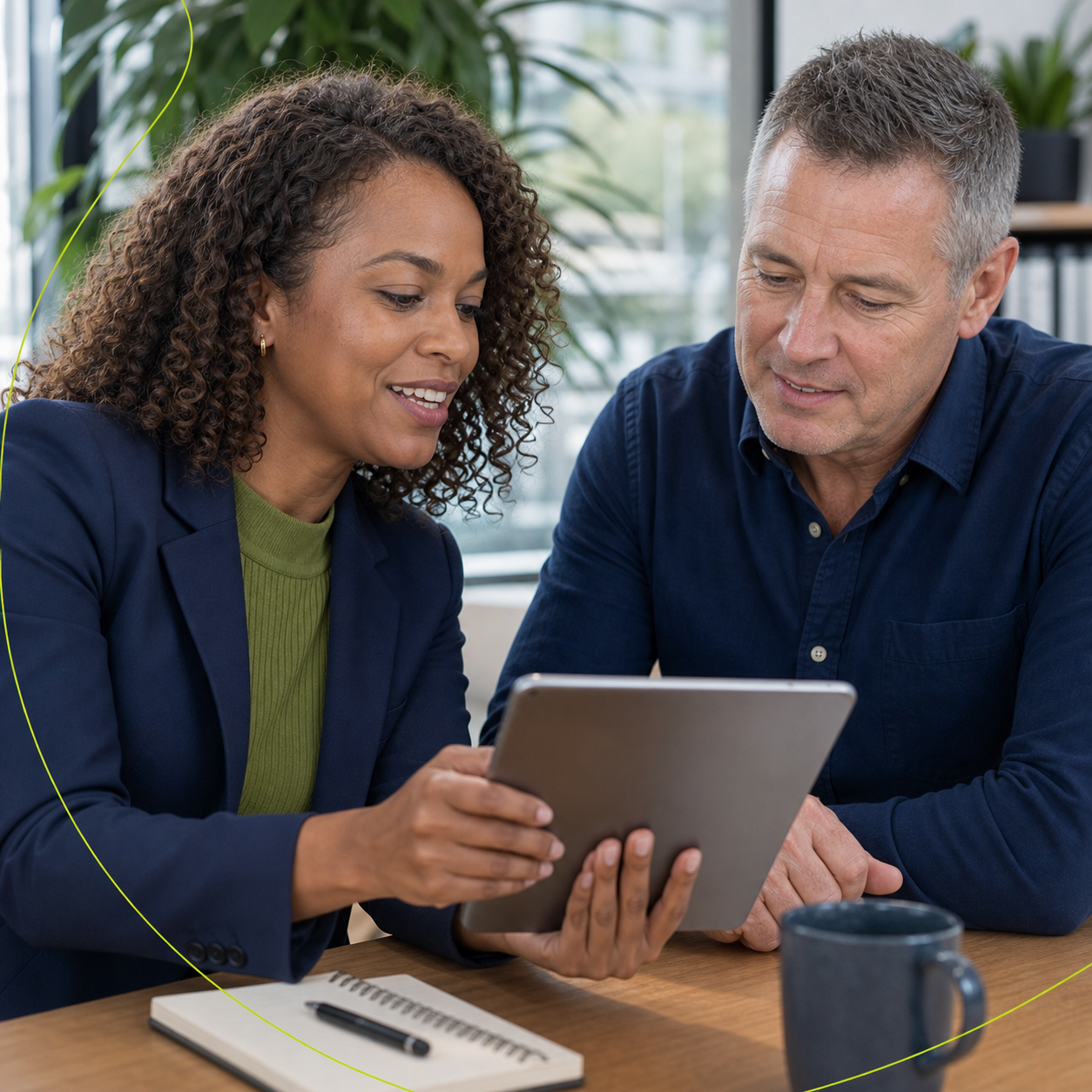 Advisor reviewing finance options on a laptop
