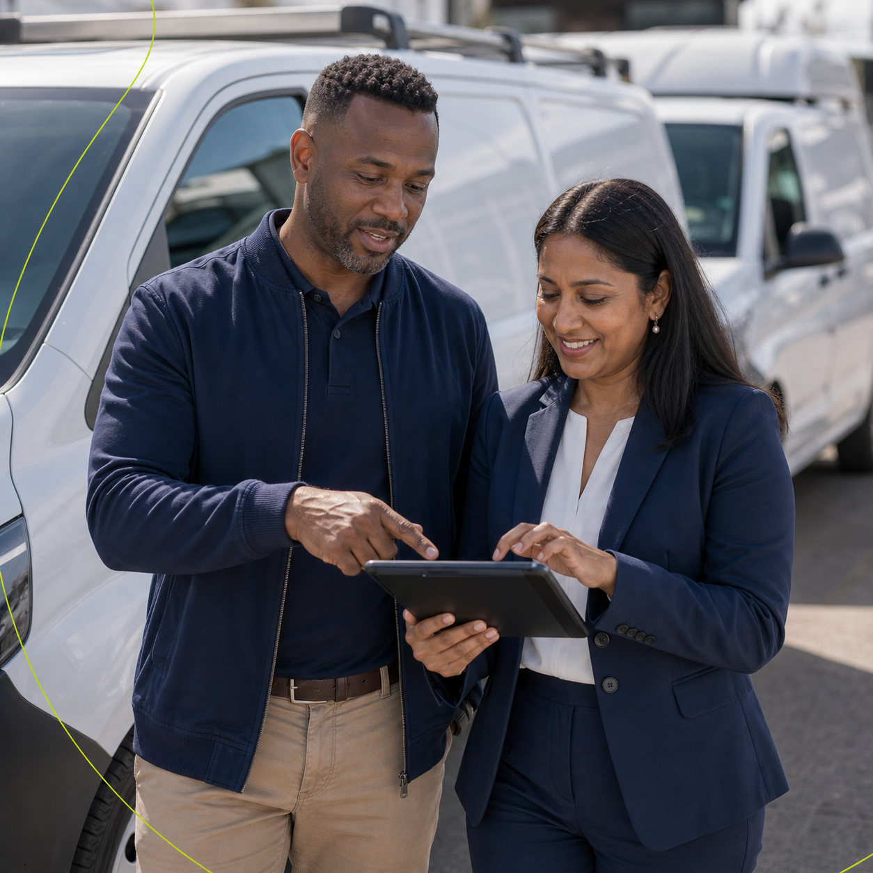 Vehicle finance options being reviewed at a desk